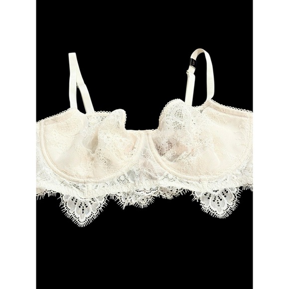 Victorias Secret NWT 36d Dream Angels Push Up Bra No Padding Underwire Ivory - Picture 2 of 8